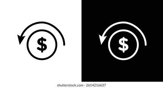 Refund icon outline collection for web design