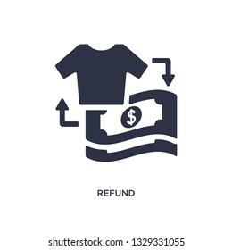refund icon. Simple element illustration from fashion and commerce concept. refund editable symbol design on white background. Can be use for web and mobile.
