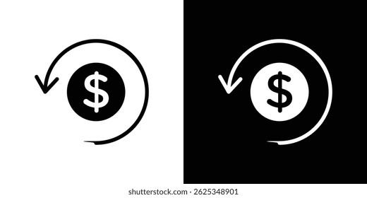 Refund icon simple line vector. Symbol, logo.