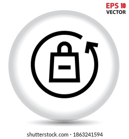 Symbol wird zurückerstattet. E-Commerce-Symbol, Vektorgrafik. Eps10 Vektorgrafik.