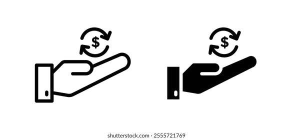 Refund icons for web ui designs