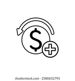 refund money icon Vector logo set flat