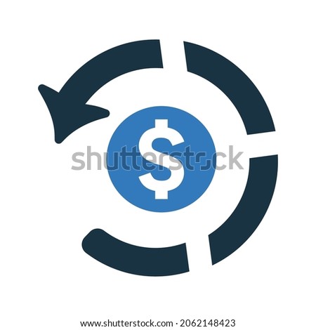 Refund, restore, money back icon. Simple editable vector design isolated on a white background.