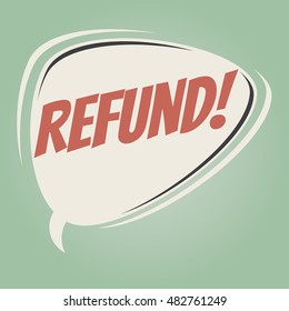 refund retro speech balloon