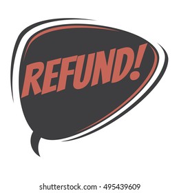 refund retro speech balloon