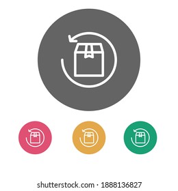 devolución de reembolso Icono de diseño de línea de distribución de envío de entrega. 10. para tu aplicación web móvil. o para su elemento de diseño