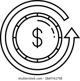  Refund and Return Policy Vector Icon Design, Financier and investors Symbol on White Background, Business Capitalism and Finance Sign, Tax Return Concept, Charge back Design,