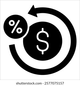 Refund Revenue Icon Element For Design
