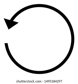 Refund sign. Circle arrow sign.