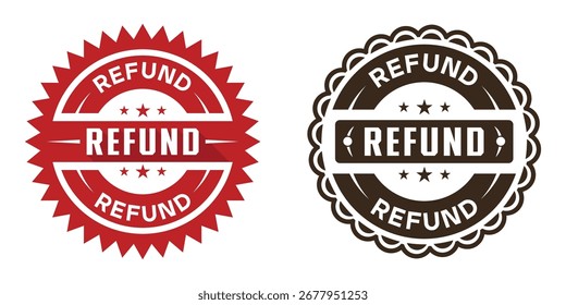 Refund Stamp Badge Label Design for Business and Ecommerce