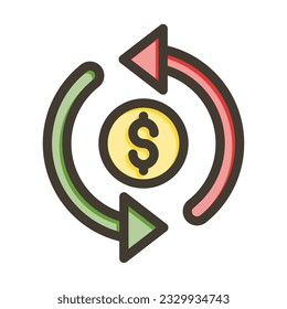 Refund Thick Line Filled Colors For Personal And Commercial Use.
