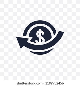 Refund transparent icon. Refund symbol design from Payment collection. Simple element vector illustration on transparent background.