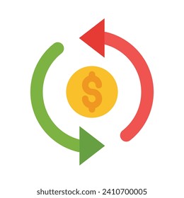 Refund Vector Flat Icon For Personal And Commercial Use.
