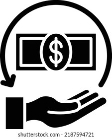 Icono del vector de devolución. Se puede usar para imprimir, móviles y aplicaciones web.