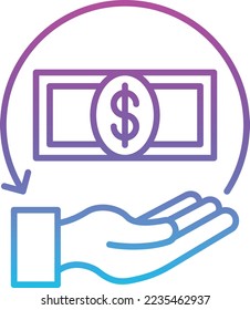 Refund vector icon. Can be used for printing, mobile and web applications.