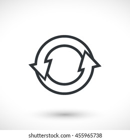 Refund vector icon. Graphic symbol for your design, logo. Gray glyph on a white background. Isolated sign.