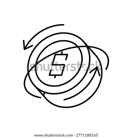 Refund vector icon stock illustration
