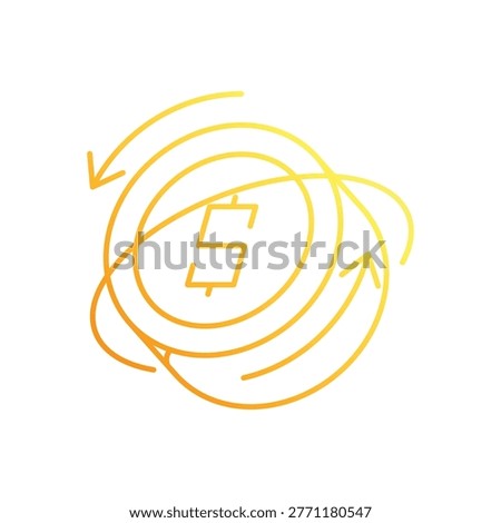 Refund vector icon stock illustration