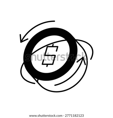 Refund vector icon stock illustration