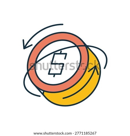 Refund vector icon stock illustration