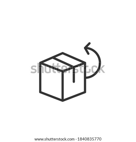 Refunded package icon isolated on white background. Shipping symbol modern, simple, vector, icon for website design, mobile app, ui. Vector Illustration
