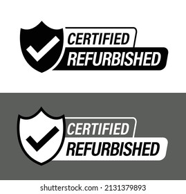 refurbished vector icon set with tick mark black in color 