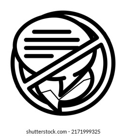 Weigerung zu kommunizieren in realen Lebenslinie Symbol Vektorgrafik. Verweigerung der Kommunikation im realen Leben Zeichen. isoliertes Kontursymbol