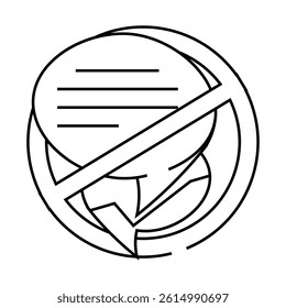 refusal to communicate in real life line icon vector. refusal to communicate in real life sign. isolated contour symbol black illustration