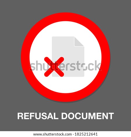 refusal document icon. flat illustration of refuse document file vector icon. refuse document sign symbol