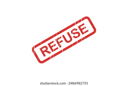 Refuse Red stamp vector text