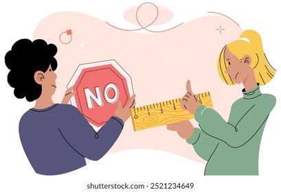 Refuse vector illustration. The negation someones emotions can lead to sense emotional invalidation Its important to stop and listen when someone disagrees with us to foster mutual understanding
