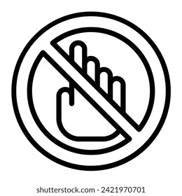 Refuse Vector Line Icon Design