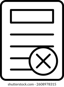 Refuse Vector Line Icon Design