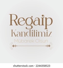 Regaip Kandili,  islamic holy vector