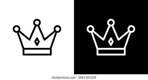 Regal Accessory Icon Set. Monarch's Crown Symbol. Royal Heritage Sign. Elite Crown Icon.