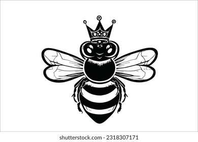 Regal Bee Queen, epitomizing majesty and grace, a symbol of nature's splendor