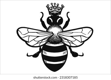 Regal Bee Queen, epitomizing majesty and grace, a symbol of nature's splendor