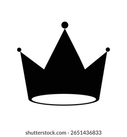 Regal Black Crown Symbol Luxury Royal Monarch Icon.Crowns Icons and Symbols.