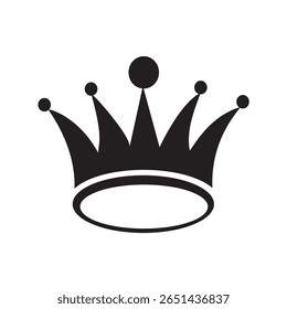 Símbolo de coroa preto real Luxo monarca real Ícone.Crowns Ícones e símbolos.