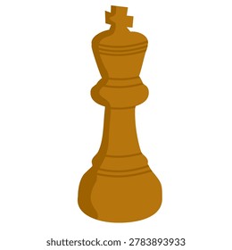 regal brown king chess piece demonstrating authority and power