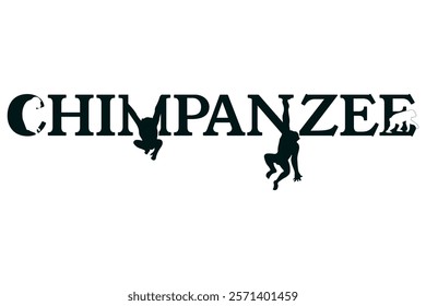 Regal Chimpanzee Letter Logo Design, Majestic Chimpanzee Monogram Logo, Chimpanzee Lettermark for Branding, Bold Chimpanzee Letter Identity Design, Luxury Logo with Letters