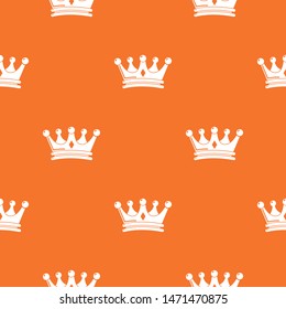 Regal crown pattern vector orange for any web design best