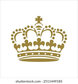 A regal and elegant vector design featuring a detailed crown, perfect for luxury branding, royal themes, or high-end product logos.