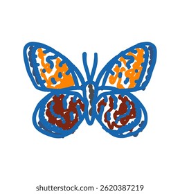regal fritillary summer doodle icon sketch vector. regal fritillary summer sign. isolated symbol illustration