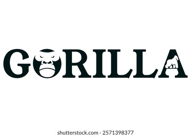 Regal Gorilla Letter Logo Design, Majestic Gorilla Monogram Logo, Gorilla Lettermark for Branding, Bold Gorilla Letter Identity Design, Luxury Logo with Letters