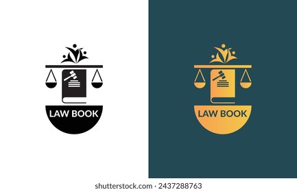 Regal-Ikone, die Gerechtigkeit, Autorität und Professionalität in einem raffinierten Vektor-Illustrations-Logo-Design darstellt.