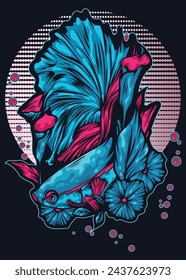 Regal Mecha Fish Arwana: Design Vector Illustration for Logo, Mascot, Sticker, T-Shirt, and Tattoo