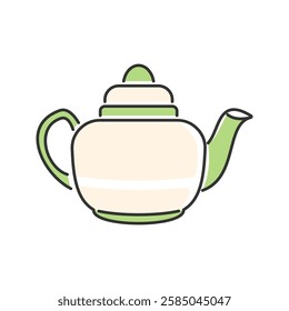 Regal Teapot. A teapot with a crown-like lid and elongated spout for elegance.