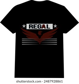 regal typography t shirt with stars 
 a regal beautyfull typo shirt| regal t shirt black and white