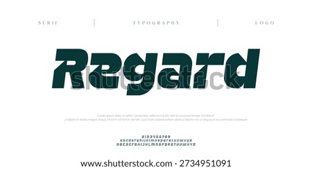 Regard, Creative digital sport Modern Future Alphabet Font. Typography urban style fonts for technology, digital, movie logo design regular and italic. vector illustration
